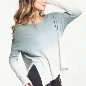 FREE PEOPLE | WE THE FREE Starry Night Ombré Dip Dye Linen Blend Top Women's M